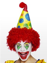 Clown Pointed Hat with Wig