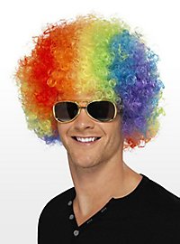 Clown regenbogenfarben Perücke