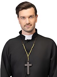 Collana con croce di legno