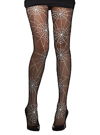 Collant toile d'araignée blanc
