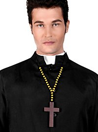 Collar Con Cruz De Madera