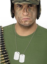 Collar Con Placas De Identificación Militar