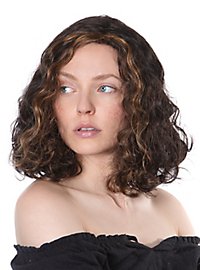 Shoulder-Length Curly Wig dark brown