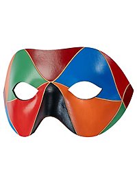 Colombina Arlecchino de cuoio Masque en cuir vénitien