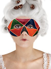 Colombina Arlecchino de cuoio Venetian Leather Mask