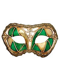 Colombina Arlecchino Grøn - Venetiansk Maske