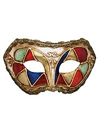 Colombina Arlecchino Multifarvet - Venetiansk Maske