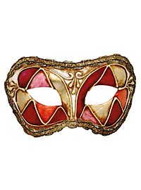 Colombina arlecchino rosso - Maschera veneziana