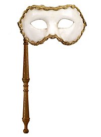 Colombina bianco con bastone - masque vénitien
