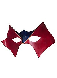 Colombina Domino rot Venezianische Ledermaske