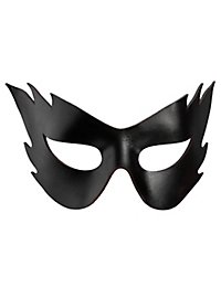 Colombina Fiamma noir Masque en cuir vénitien