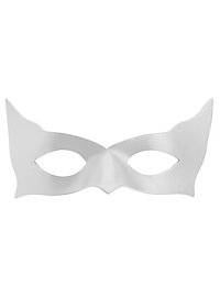 Colombina Incognito blanc Masque en cuir vénitien