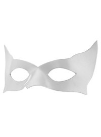 Colombina Incognito blanc Masque en cuir vénitien
