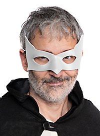 Colombina Incognito blanc Masque en cuir vénitien