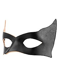 Colombina Incognito noir Masque en cuir vénitien