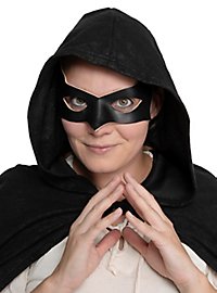 Colombina Incognito noir Masque en cuir vénitien