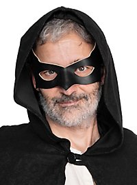 Colombina Incognito noir Masque en cuir vénitien