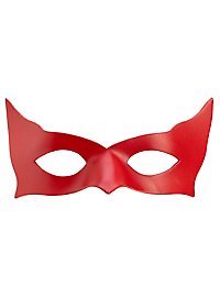 Masque vénitien en cuir Colombina Incognito rouge