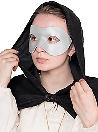 Colombina Liscia blanc Masque en cuir vénitien