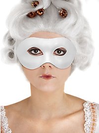 Colombina Liscia blanc Masque en cuir vénitien