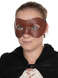 Colombina Liscia brown Venetian Leather Mask