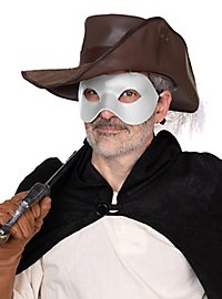 Colombina Liscia Hvid Venetiansk Lædermaske