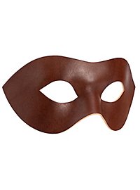 Colombina Liscia marron Masque en cuir vénitien