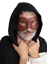 Colombina Liscia marron Masque en cuir vénitien