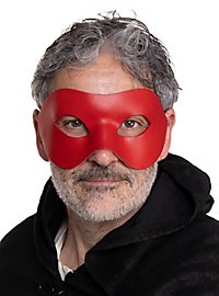 Colombina Liscia maschera in pelle rossa veneziana