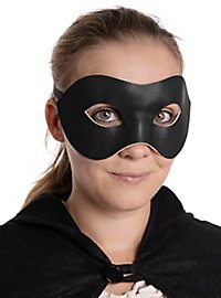 Colombina Liscia nero maschera in pelle veneziana