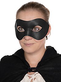 Colombina Liscia nero maschera in pelle veneziana