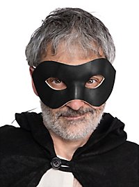 Colombina Liscia nero maschera in pelle veneziana