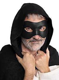 Colombina Liscia nero maschera in pelle veneziana