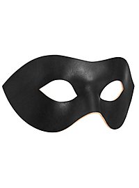 Colombina Liscia noir Masque en cuir vénitien