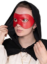 Colombina Liscia Rød Venetiansk Lædermaske