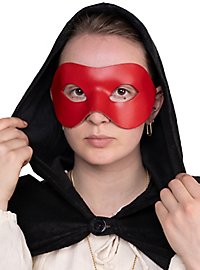 Colombina Liscia Rød Venetiansk Lædermaske