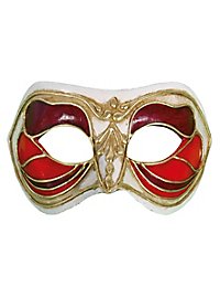 Colombina Monica rosso bianco - Venetian Mask