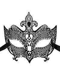 Colombina Regina de metallo nero Venetian Metal Mask