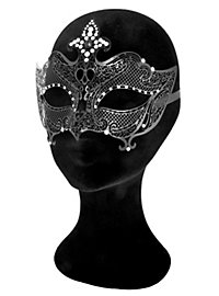 Colombina Regina de metallo nero Venetian Metal Mask
