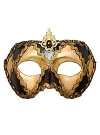 Colombina scacchi oro cuoio - Venetian Mask