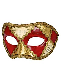 Colombina Skak Rød Musik - Venetiansk Maske