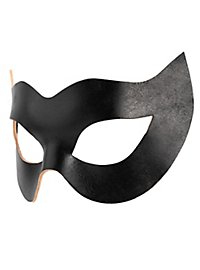 Colombina Spiona nero maschera in pelle veneziana