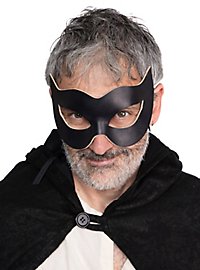 Colombina Spiona nero maschera in pelle veneziana