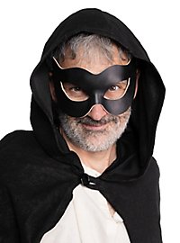 Colombina Spiona nero maschera in pelle veneziana
