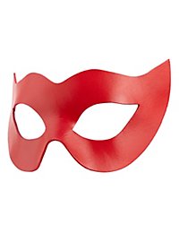 Colombina Spiona rosso maschera in pelle veneziana