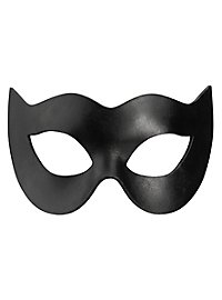 Colombina Spiona schwarz Venezianische Ledermaske