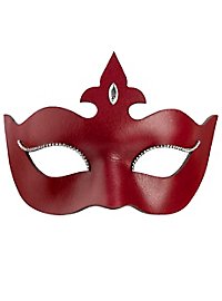 Colombina Stella rouge Masque en cuir vénitien