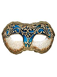 Colombina stucco craquele blu - Venezianische Maske