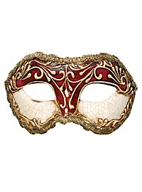 Colombina stucco craquele rosso - Venezianische Maske
