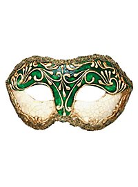 Colombina stucco craquele verde - Venezianische Maske